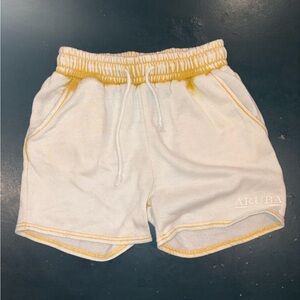 Aruba White and Yellow Shorts